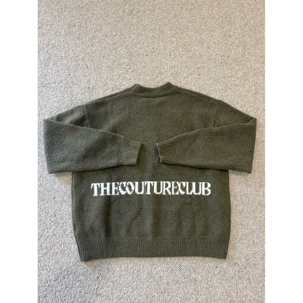 The Couture Club‎ Size XL COPYRIGHT BRUSHED KNIT JUMPER in Khaki